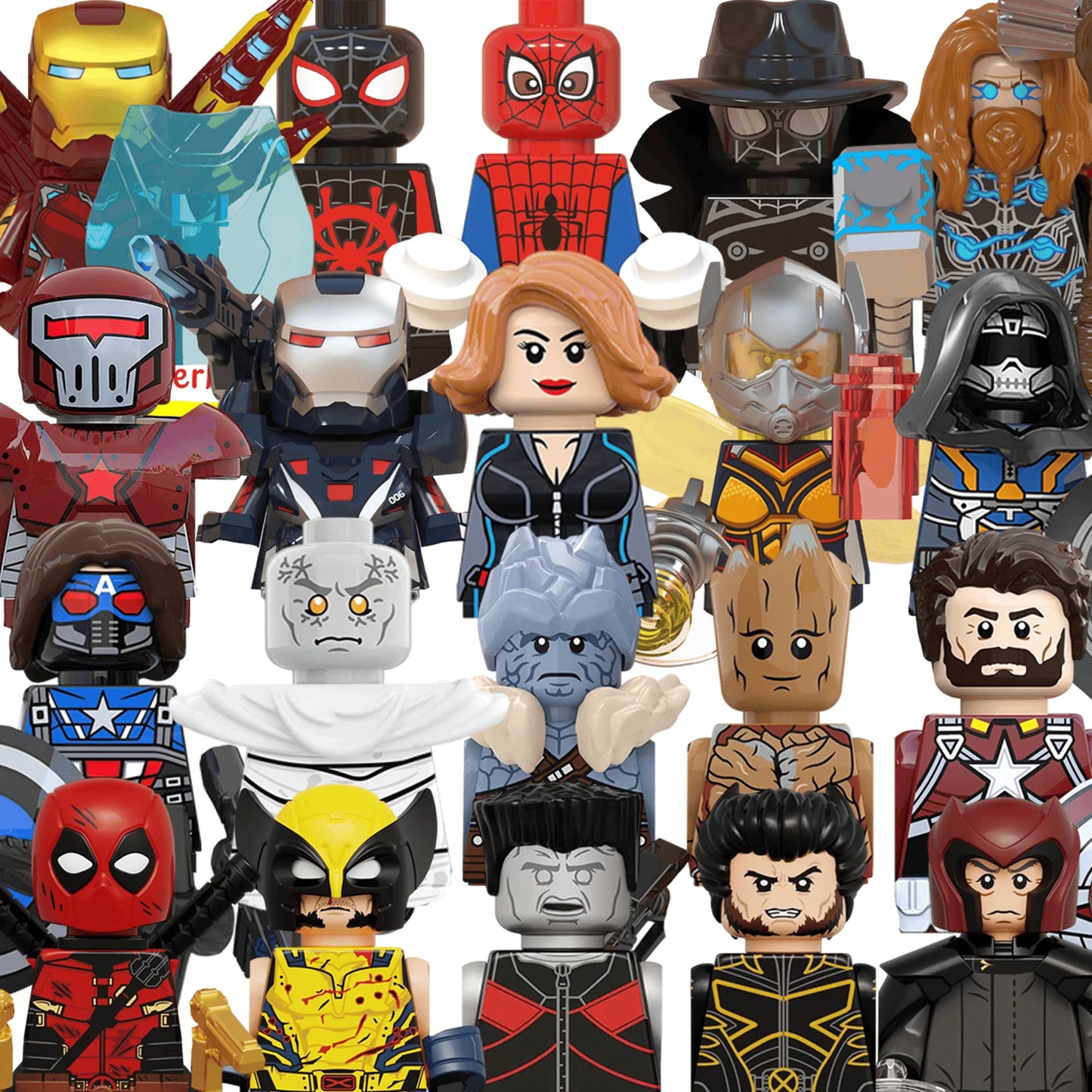 Marvel toy building blocks toys MINI brick Wolverine Iron Man Thor Assemble 3D dolls toys holiday gifts