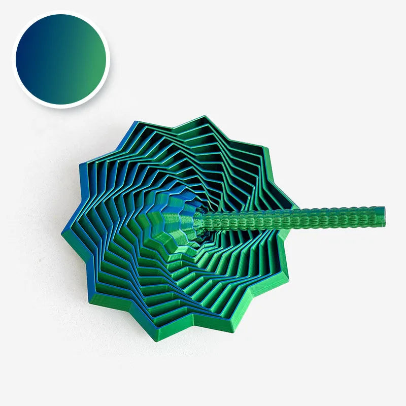 3D Printing Expanded Sensory Fidget Star Model Visual Illusion Hexagon Whirling Spiral Ornaments Stress Relief Board Game