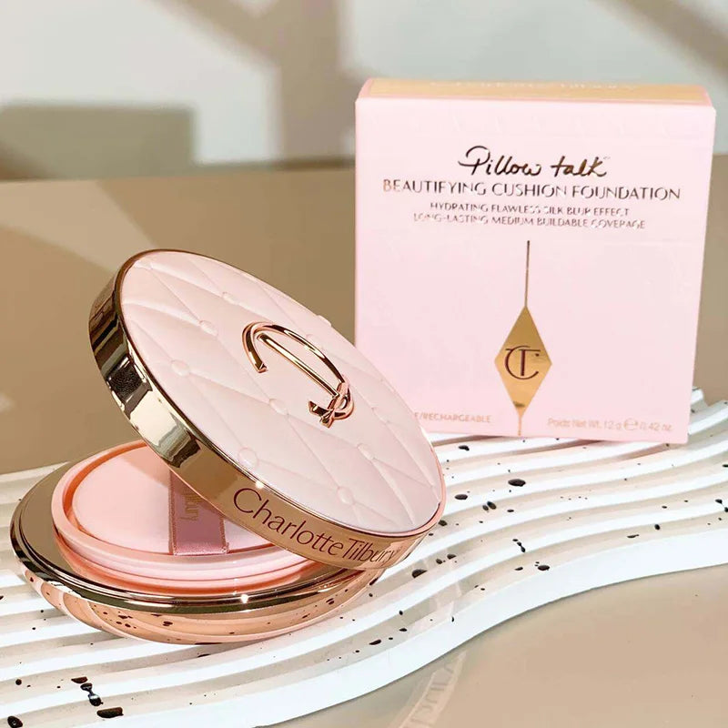 Shimmer Makeup Air Cushion Charlotte Tilbury Lightweight Moisture Oil Control Two Color Heart Shape Powder Blusher Unique Design