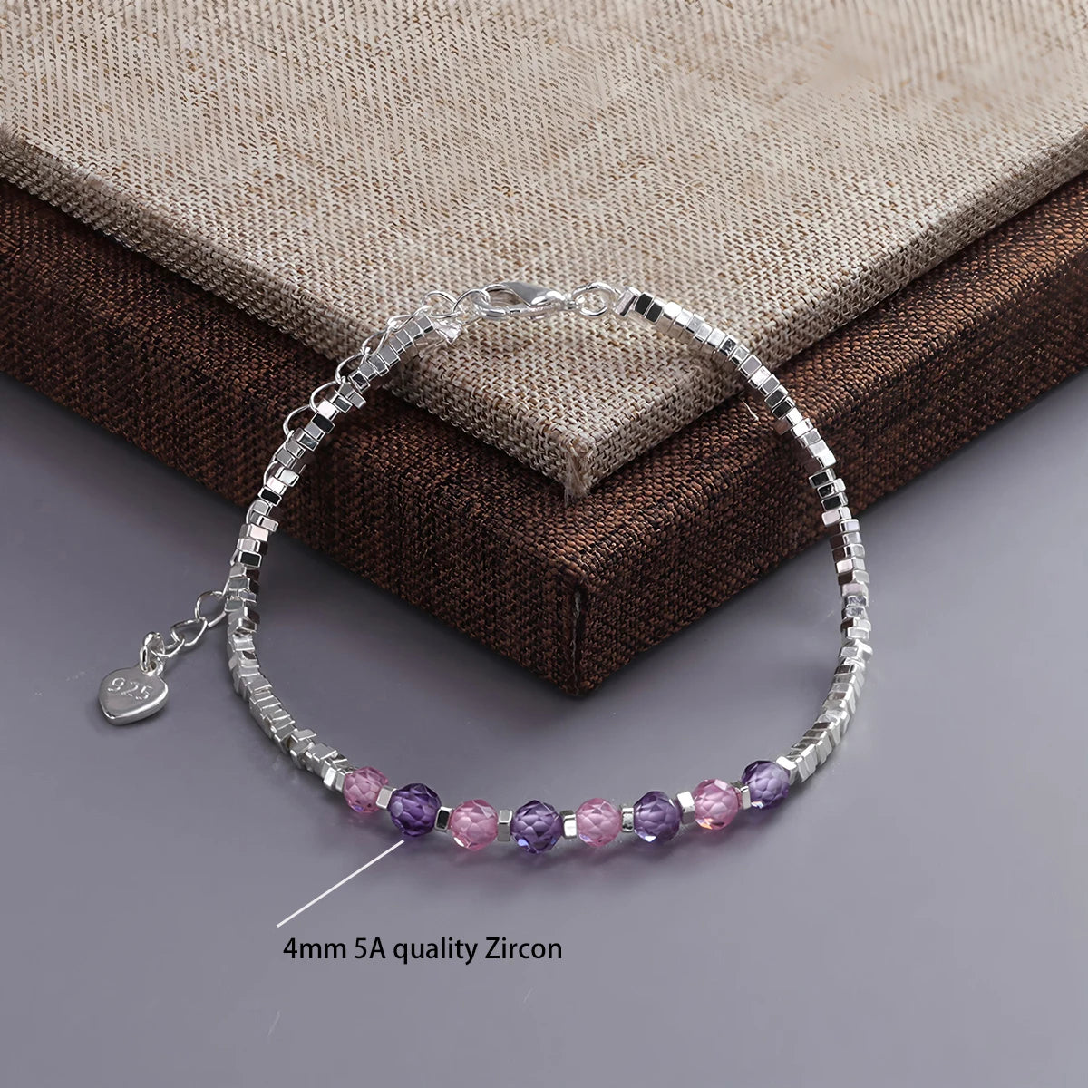 VENTFILLE 925 Sterling Silver Line Extremely fine Bracelet for Women Love Haert Bead Korean Ins Sweet Jewelry Gift Dropshipping