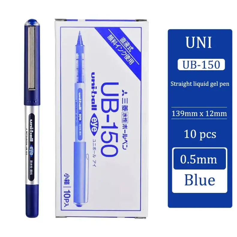 Japan uni-ball Gel Ink Pen, 0.38/0.5mm UB-150 Eye Micro Rollerball Pens, Large Capacity Water-based Signature Writing Stationery