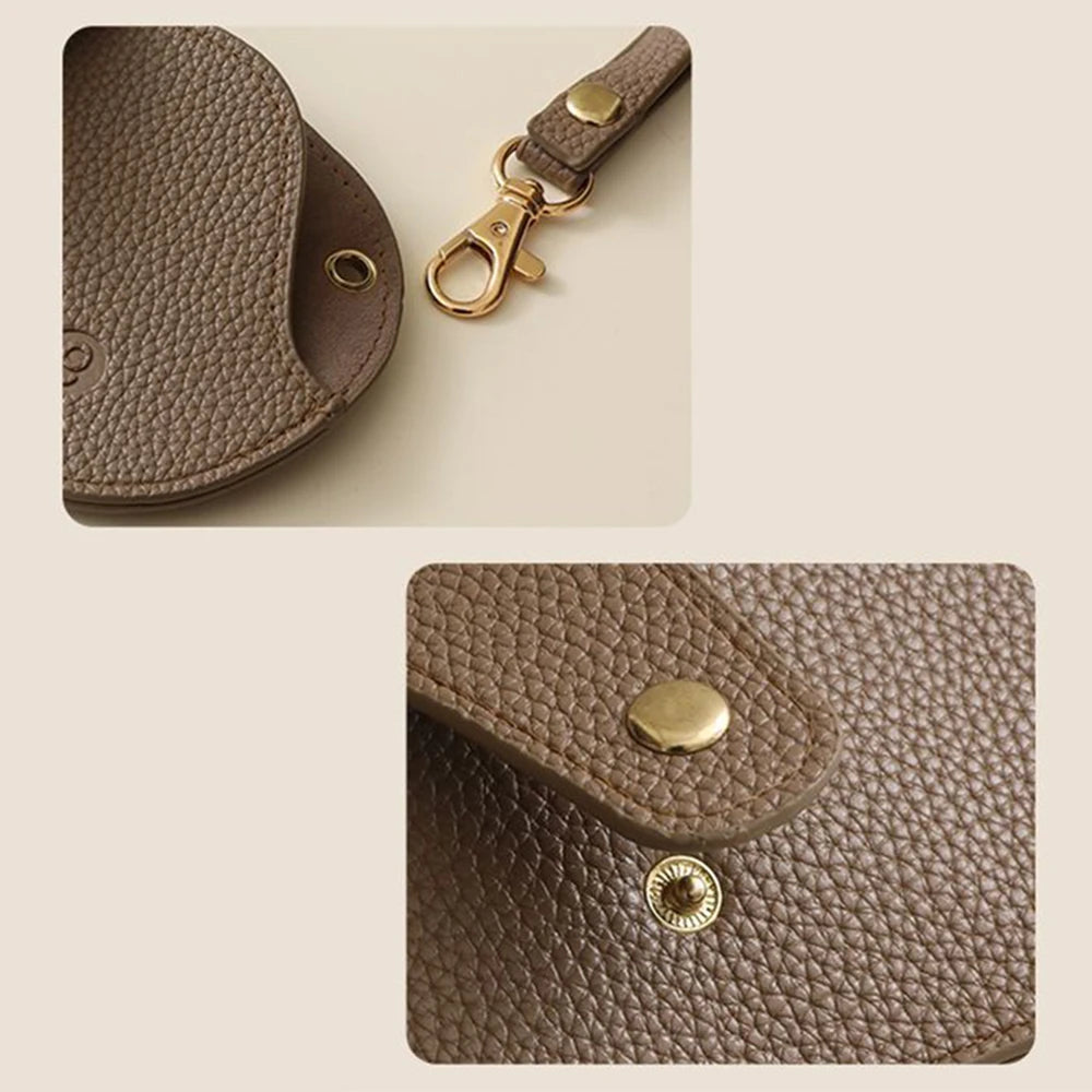 Soft Lychee Pattern Pu Leather Glasses Bag Retro Sunglasses Case Portable Myopia Frame Case Simple Eyeglasses Bag