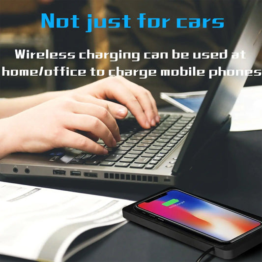 Wireless Phone Charger Wireless Car Charger Pad For Car 39 Inch Cable Automatic Sensing Non-Slip Charging Mat For Phone Vehicle