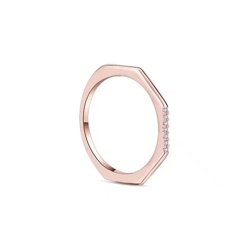 18K Rose Gold Plated 925 Originales Silver SilverLock To Love Heart Stone Wedding Luxury Ring Set For Woman Jewelry Party Gift