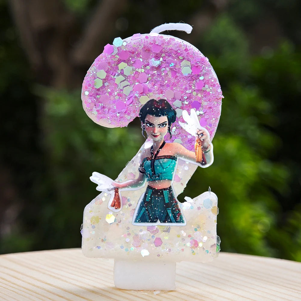 New Kpop Demon Hunters Theme Candle Number 0-9 Birthday Party Cake Decoration Cartoon Baby Shower Supplies Kids Gifts