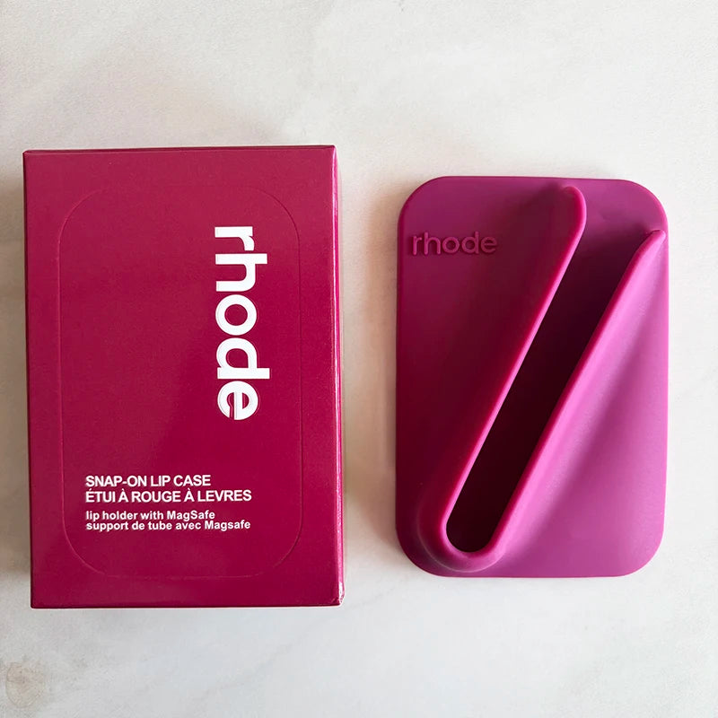 Rhode Magnetic SNAP-ON LIP CASE Phone Case with Box for IPhone 15 16 14 13 12 11 Pro Max 17 Air Lip Gloss Holder Soft Silicone