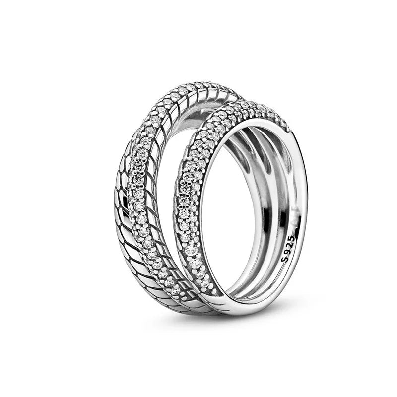 New White Series Original 925 Sterling Silver Women Finger Rings for Women Silver Daisy Mom heart Zirconia Stone Luxury Jewelry