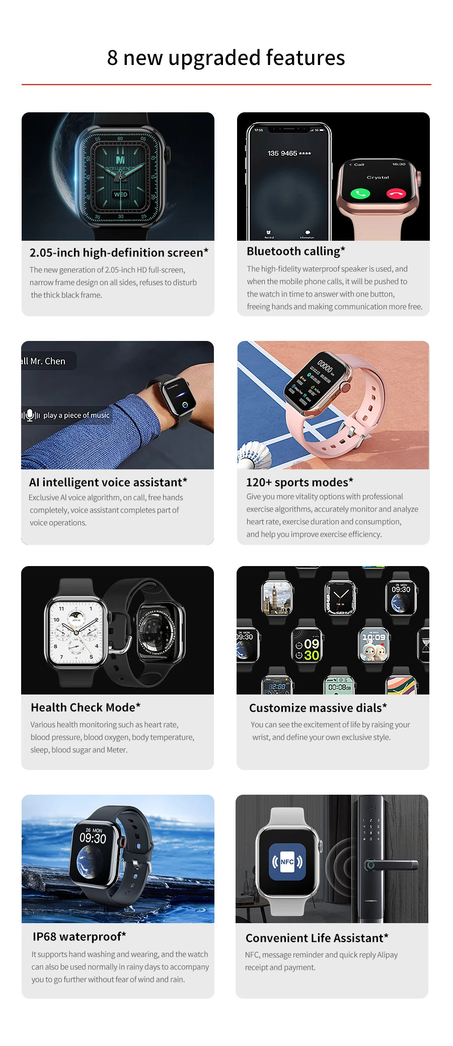 2026 Series 10 Watch 10 GPS Smart Watch Memory Music Video Bluetooth Call Heart Rate Waterproof NFC Smartwatch For Apple Android