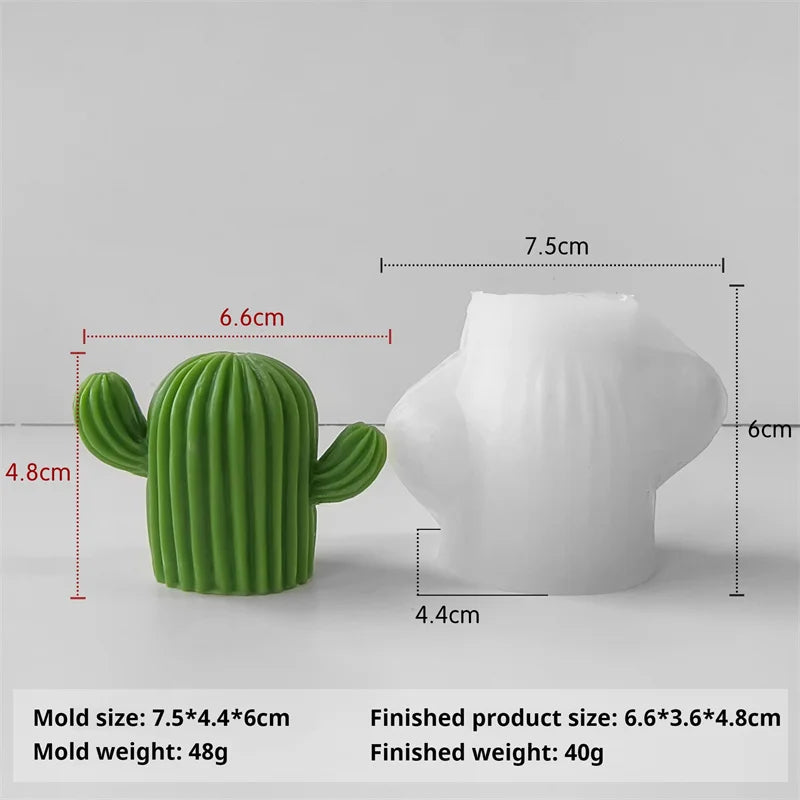 3D Silicone Candle Soap Mold Cactus Succulents Plaster Cement Mold Home Decoration DIY Aromatherapy Wedding Gifts silicone molds