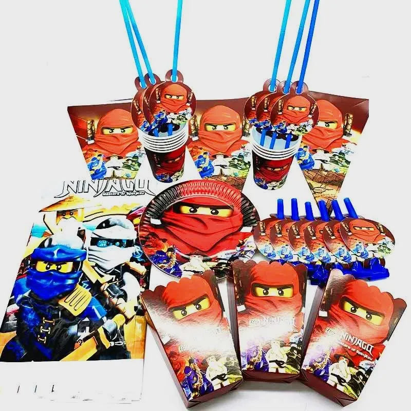 Ninja Birthday Party Decorations New Paper Tableware Plates Cups Napkins Tablecloth Background Balloon Supplies Deco For Kid Boy