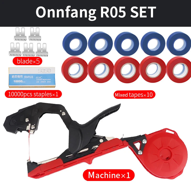 Onnfang Garden Hand Tying Machine Plant Lightweight Garden Tools Plant Tape tool for Vegetables Grapes Tomatoes Cucumbers Garden