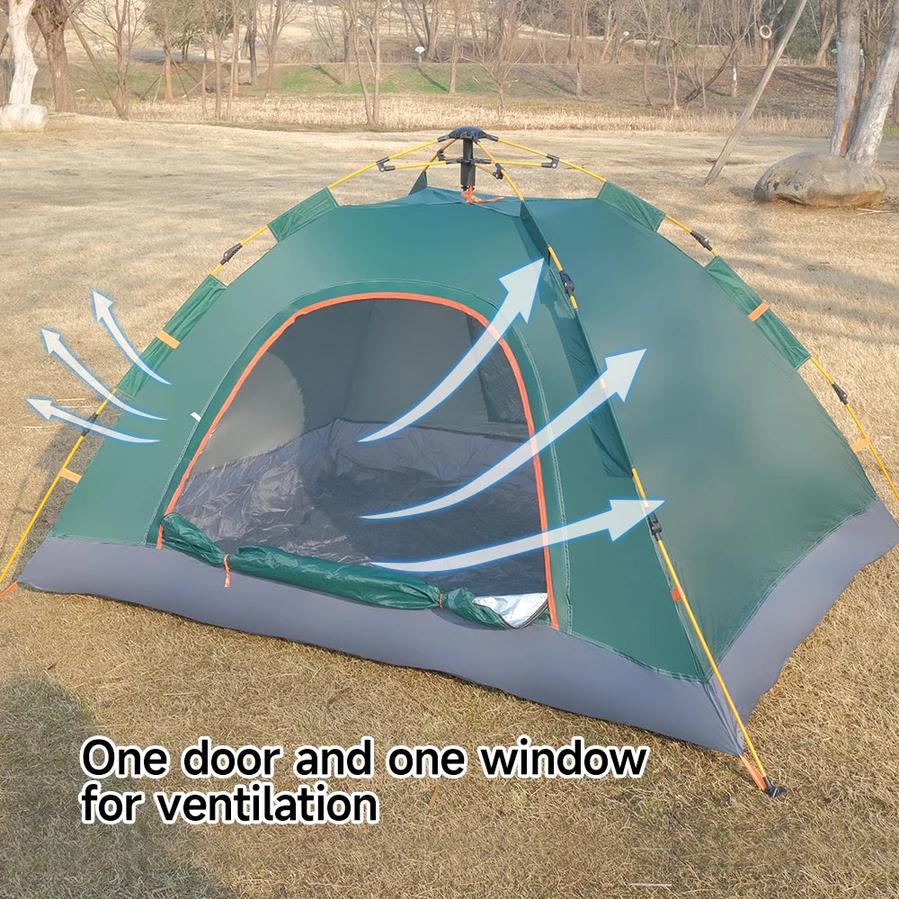 2-3 Person Pop Up Camping Tent, Instant Setup Waterproof Windproof UV Protection Lightweight Portable for Hiking Backpacking
