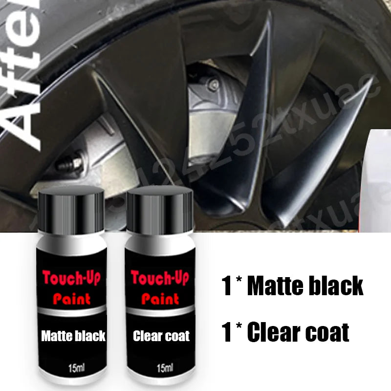 Wheel Touch-Up Kit Paint Repair Kit Gloss Black Matte Black Silver Grey Automotive Paint Care Accessories