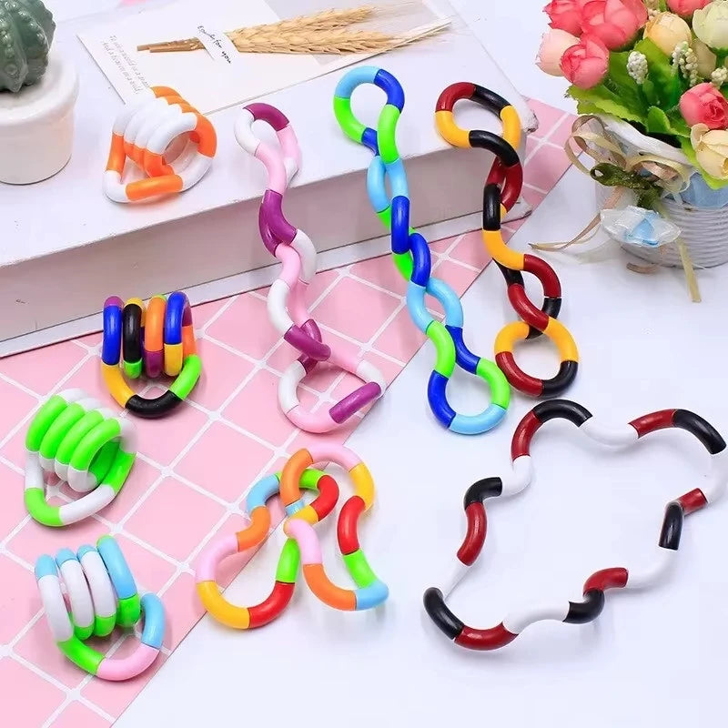 1/3/5Pcs Tangle Fidget Toy Deformation Sensory Hand-Eye Coordination Toy Anxiety Relief Twist Toy for Kid Adult Fine Motor Skill