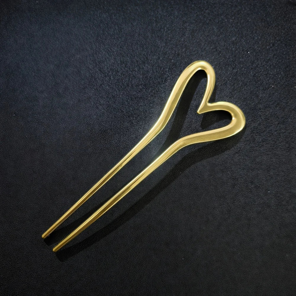 Vintage Metal U-Shaped Hair Fork Fashion Geometric Irregular Alloy Hairpin Clips Headwear Women Girls Simple Hair Sticks Gifts