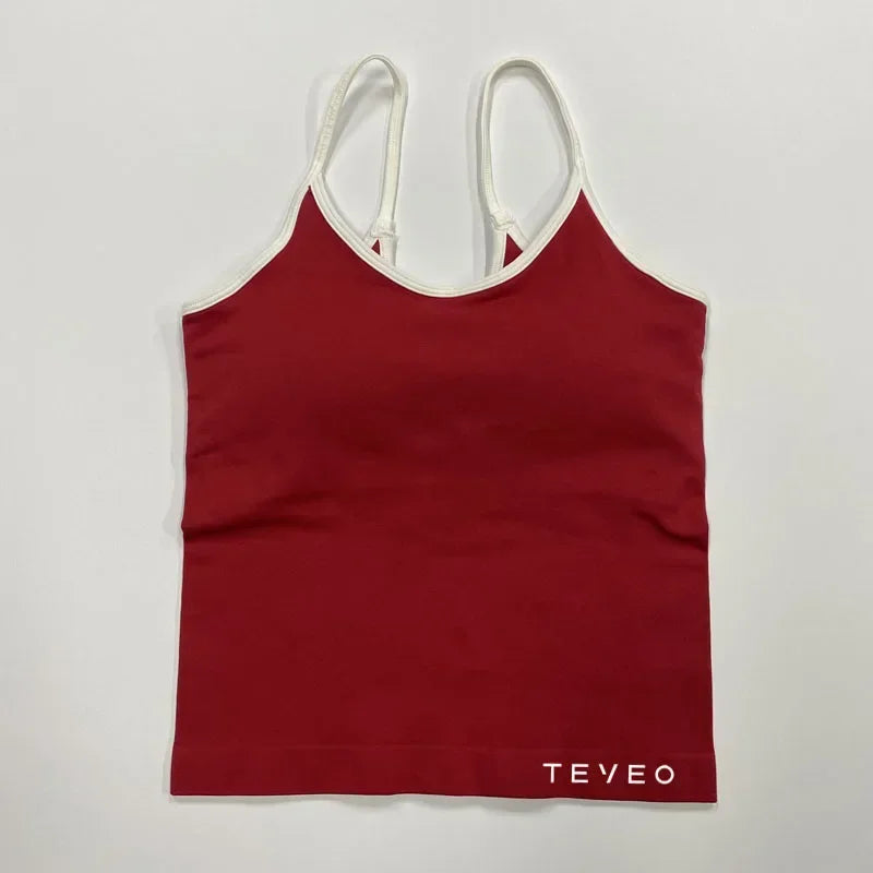 TEVEO Women's Sports Yoga Shorts Fitness Cycling Elastic Sports Pants Ignite Sculpt Scrunch Short Yoga Bra Set leggings