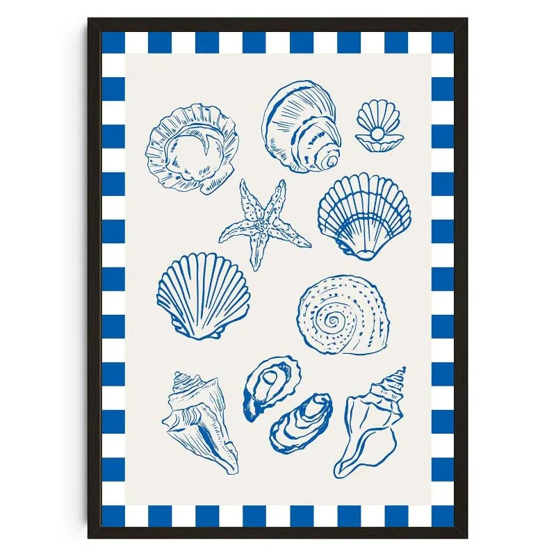 Seashells Meet Me At The Beach Poster Summer Sea Bikini Coastal Quotes Canvas Painting Trendy Wall Art Room Home Decor