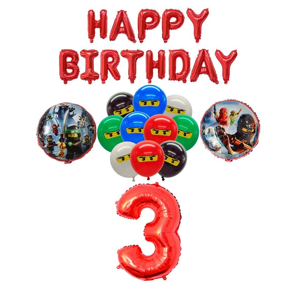 Ninja Birthday Party Decorations New Paper Tableware Plates Cups Napkins Tablecloth Background Balloon Supplies Deco For Kid Boy