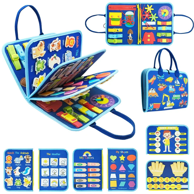 2026 New Montessori Busy Board for Toddlers Sensory Learning Early Education Fine Motor Skills Toy Preschool Kid Educational Toy