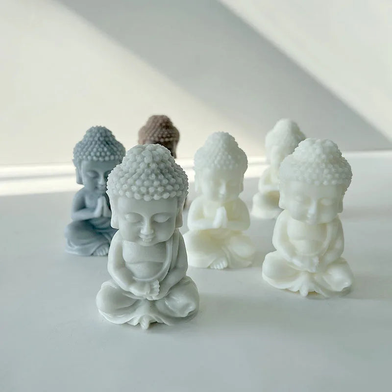 Creative Lotus Flower Buddha 3D Silicone Candle Soap Mold Home Decoration DIY Aromatherapy Gifts moldes de silicona silicone