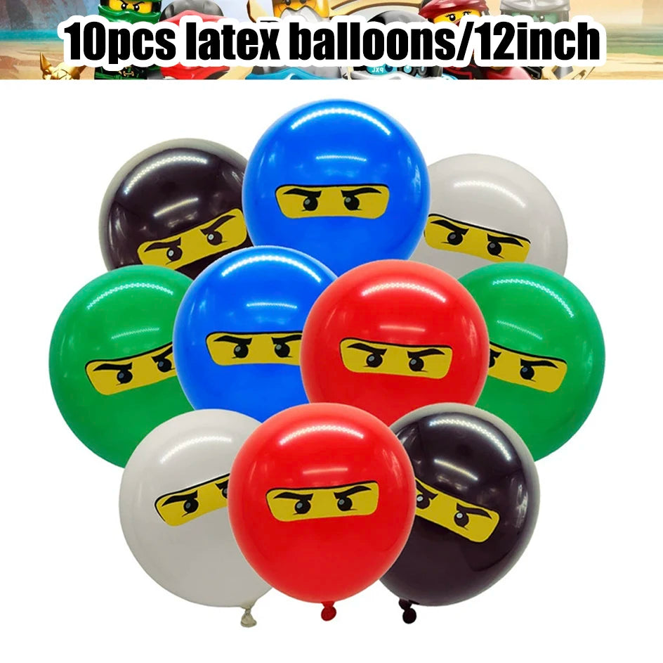 Ninja Birthday Party Decorations New Paper Tableware Plates Cups Napkins Tablecloth Background Balloon Supplies Deco For Kid Boy