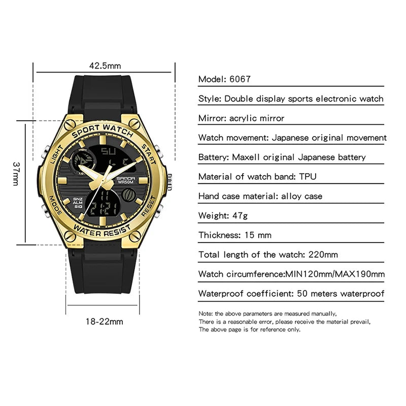 SANDA Girl Electronic Top Brand G Style LED Digital Watch Women Sport Chronograph Lady Quartz Wristwatch 50m Waterproof Female