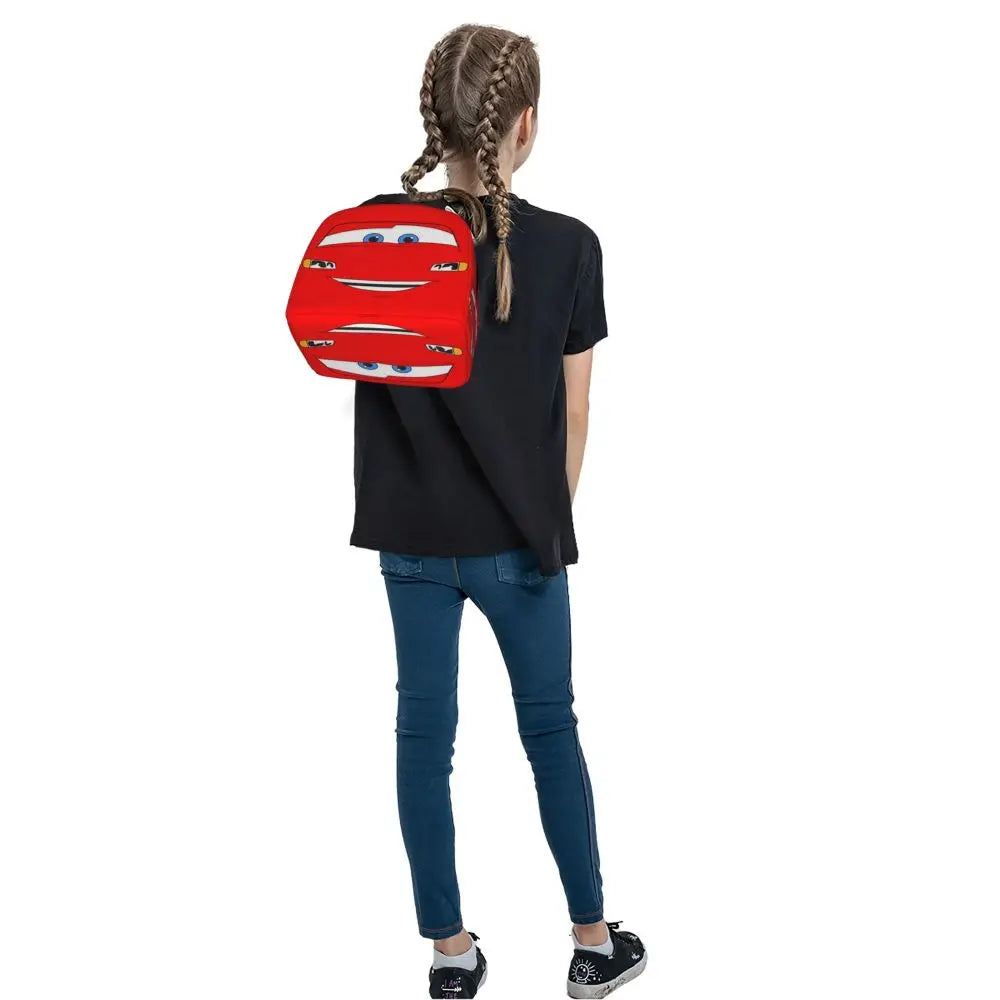Custom Car 95 Lightning Mcqueen Insulated Lunch Bag for Women Resuable Racing Car Thermal Cooler Bento Box Office Picnic Travel