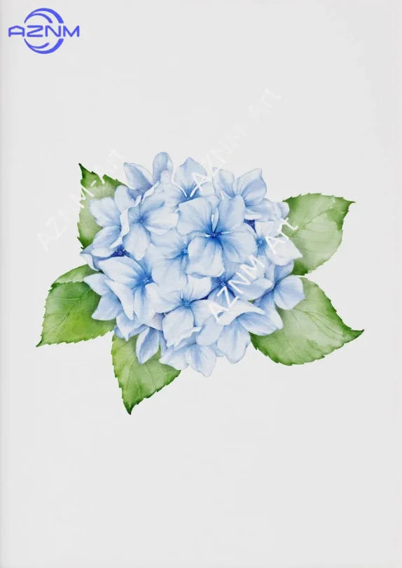 1PC/3PCS Hydrangea Wall Art Prints Light Blue Art Minimalist Flower Print Botanical Room Decor Hamptons Wall Art