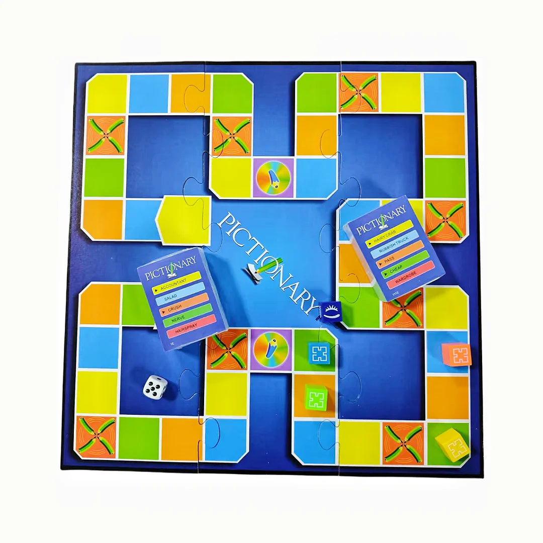 English Version of the Card Game, Pictionary (Party Version), a Game Specifically Designed for Parties, a Board Game, Suitable as a Gift (Colors May Vary Slightly)