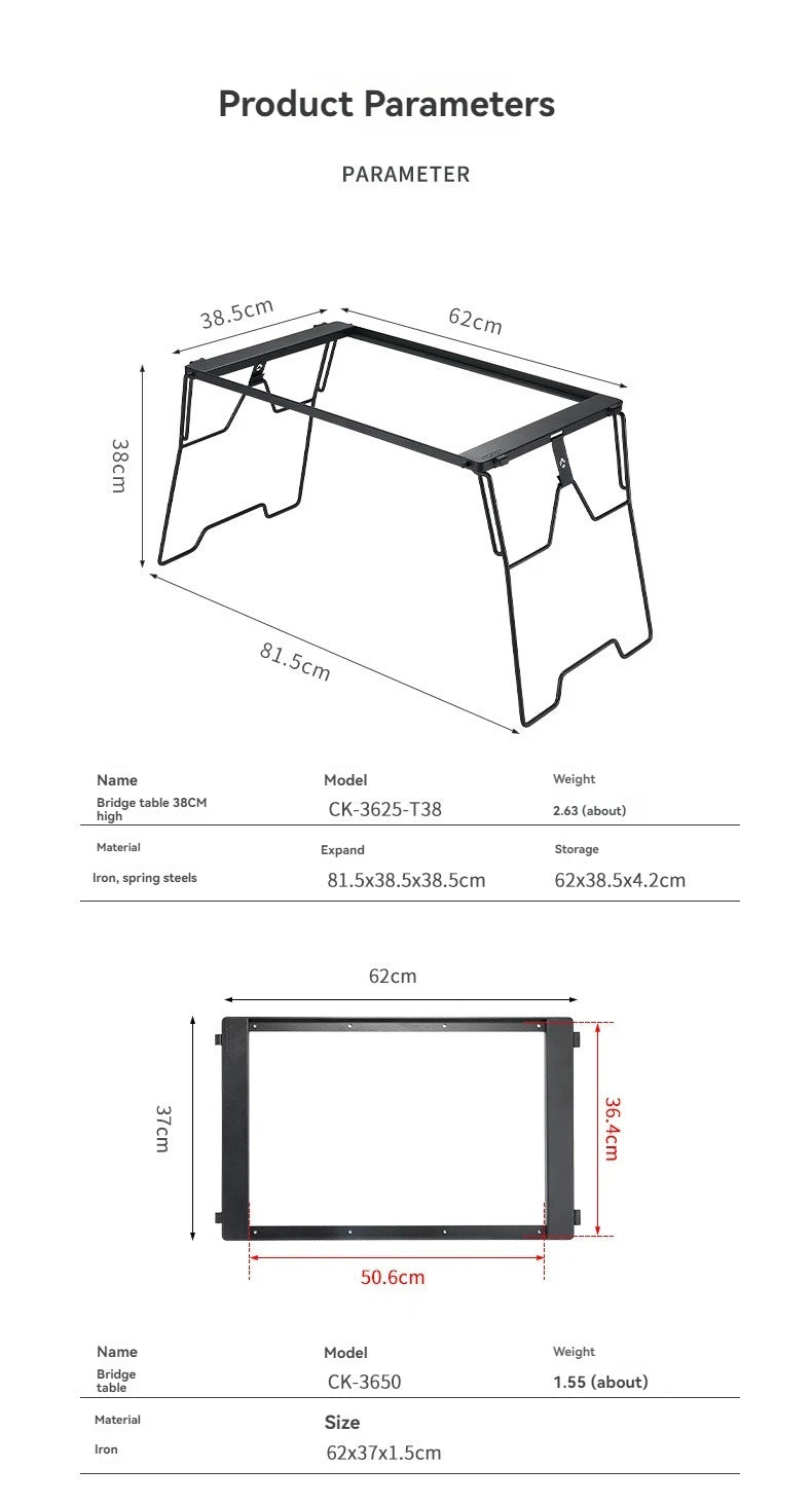 CAMPINGMOON CK-25BK-1PIGT Combination Table Suitable For Snow Peak Stove Cover Outdoor Camping Table Accessories