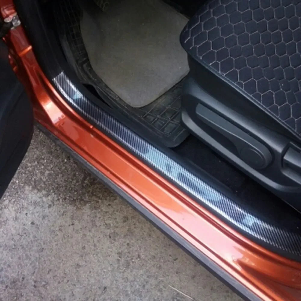 1-5m Nano Carbon Fiber Car Tape Sticker Door Mirror Paste Protector Strip DIY Protection Protective Film Waterproof Adhesive