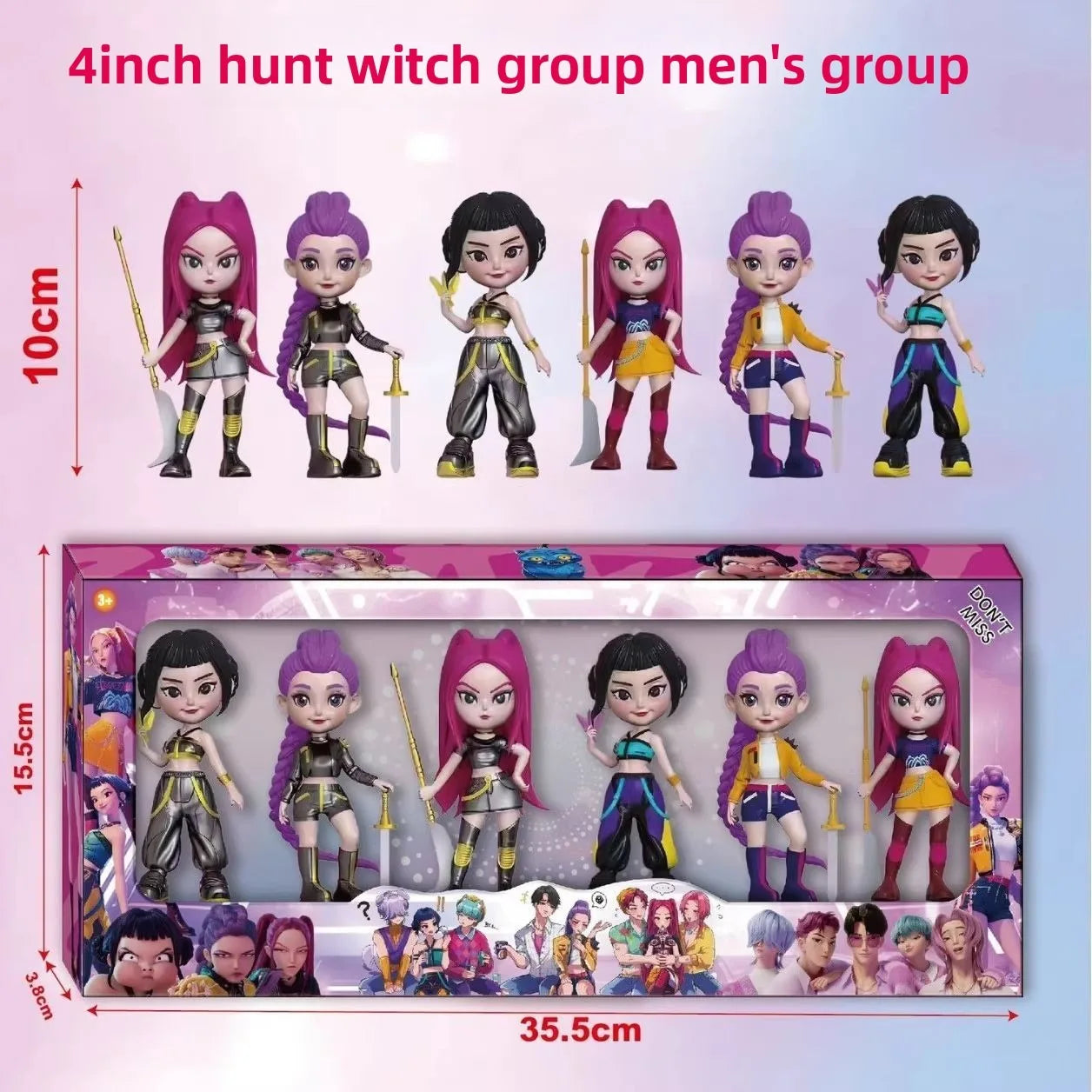 Bandai 2026 New Kpop Demon Hunters Figure Model Toy Pvc Cartoon Desk Decoration Collection Figures Model Toyfor Kid Gift