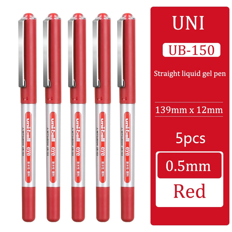 Japan uni-ball Gel Ink Pen, 0.38/0.5mm UB-150 Eye Micro Rollerball Pens, Large Capacity Water-based Signature Writing Stationery