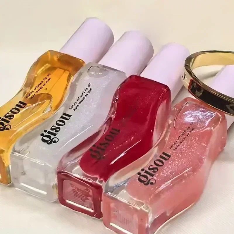 Gisou Moisturizing Lip Balm Original Lip Oil Care Lip Benetitnt for Lips Plumping Exfoliating New Color RASPBERRY SWIR Gloss