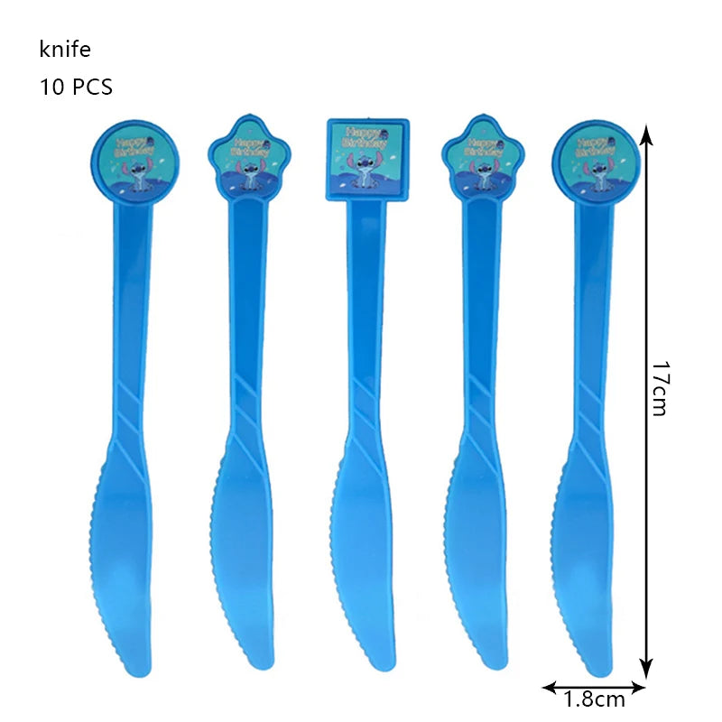 New Stitch Birthday Party Decoration Foil Latex Balloon With Pattern For Kids Event Supplies Disposable Tableware Plate Backdrop