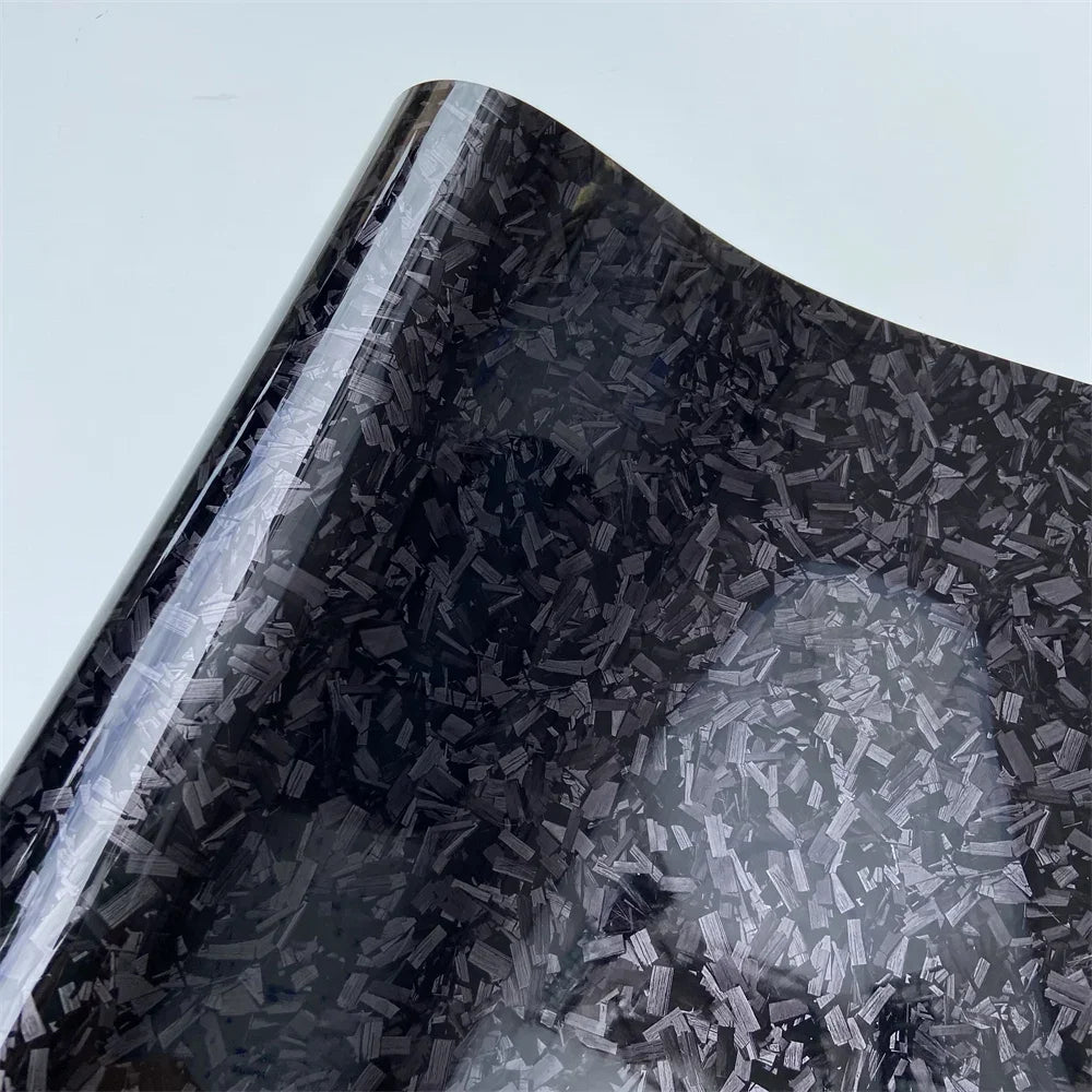 Black Forged Carbon Fiber Vinyl Car Wrap Film Decal Self Adhesive DIY Styling Interior Stickers For Motorcycle Wrapping