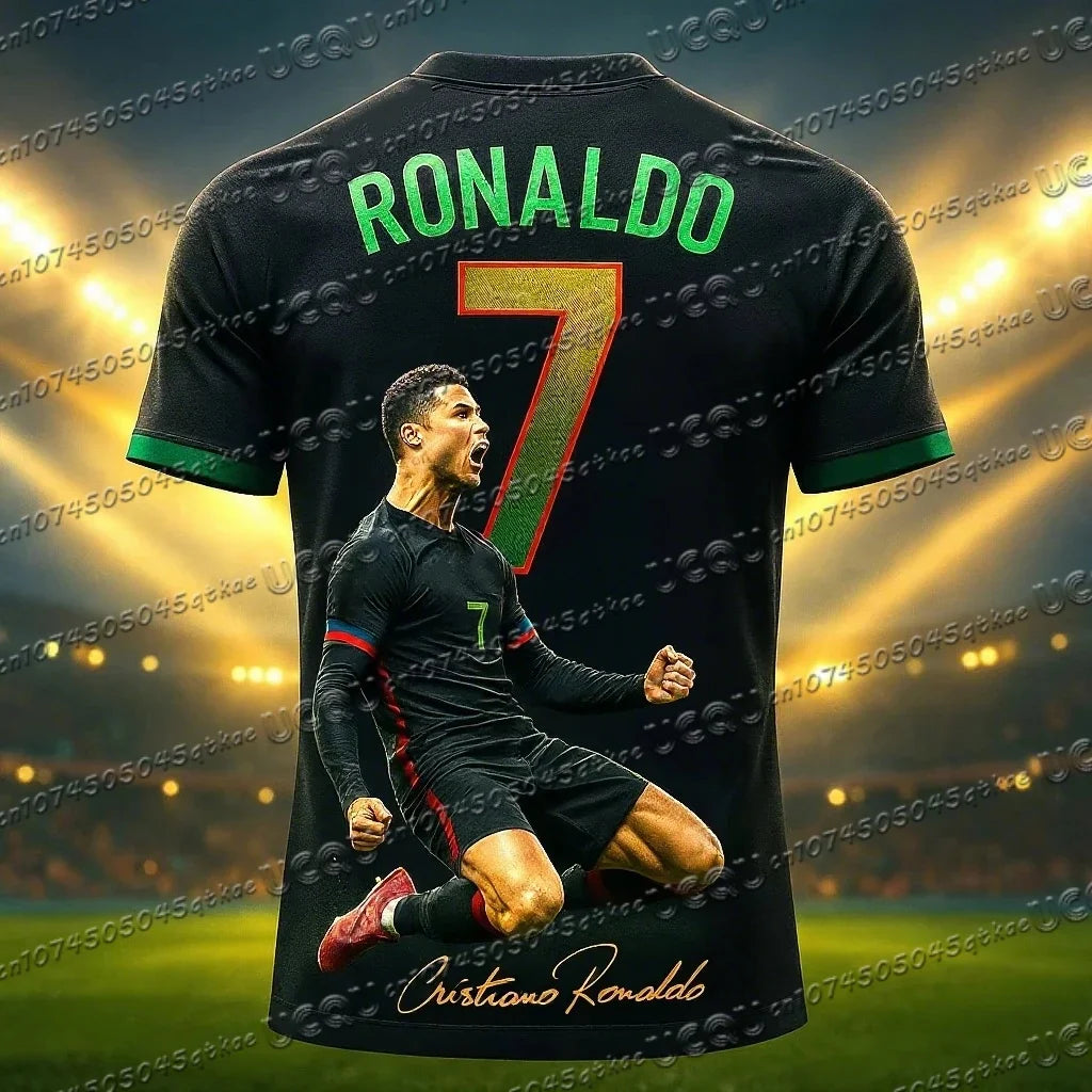 2026 New Arrival Special Edition Ronaldo 7 Football Jersey Oversize Sport Short Sleeve Training Uniform Soccer Jersey Kid Tshirt