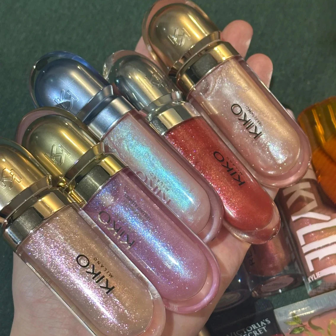 KIKO 3D Liquid Lip Glaze Transparent Lip Gloss Mirror Lipstick Nourishing Glossy Full Lips Not Fading Milk Tea Bean Paste Makeup
