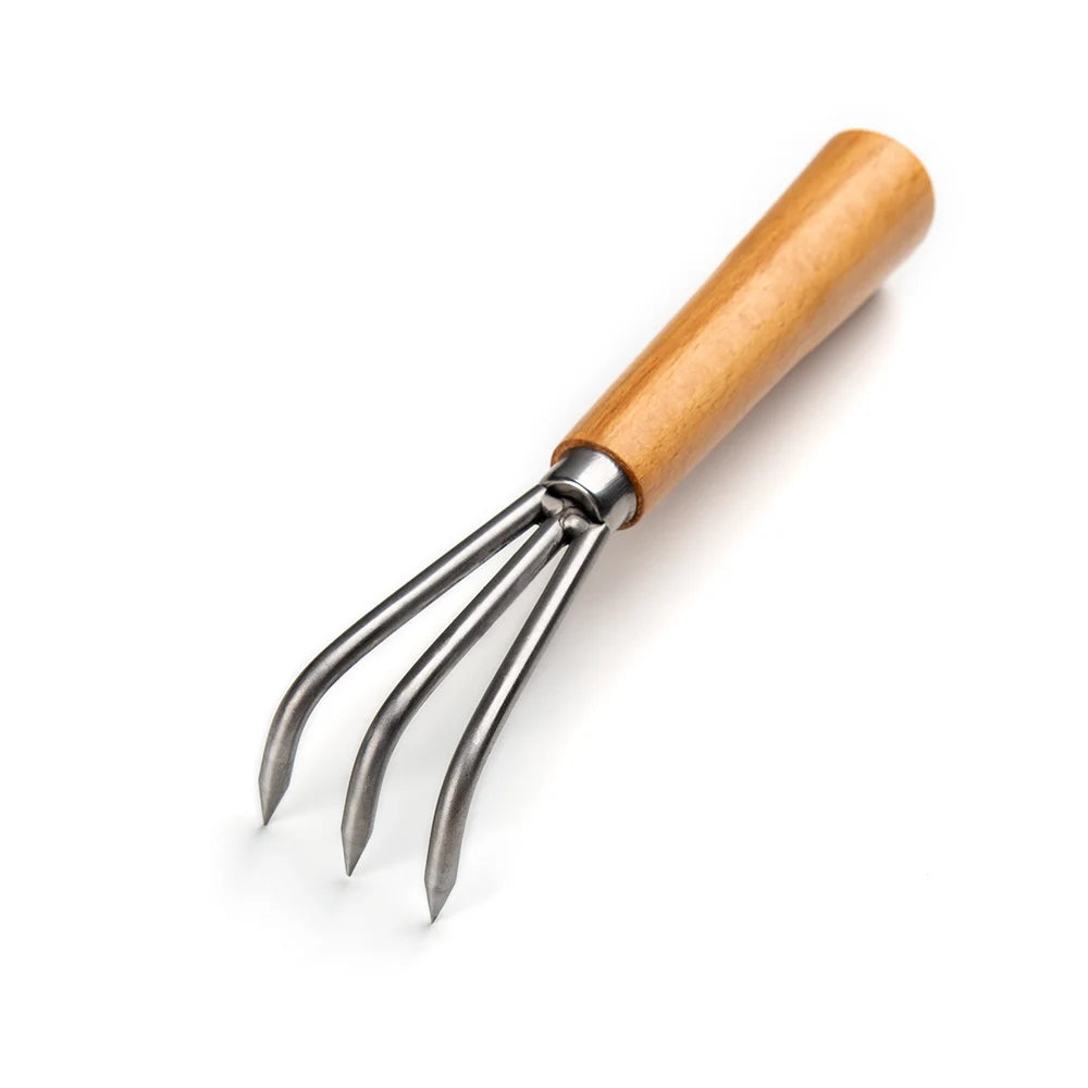 Bonsai tools hook 23 cm (9") wooden handle alloy steel hook robust very firm and durable made by Tian Bonsai