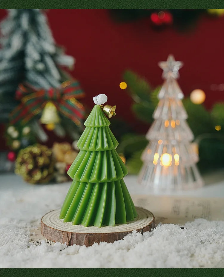 3D Christmas Tree Candle Silicone Mold DIY Christmas Candle Making Kit Handmade Soap Plaster Resin Baking Tools Holiday Gifts