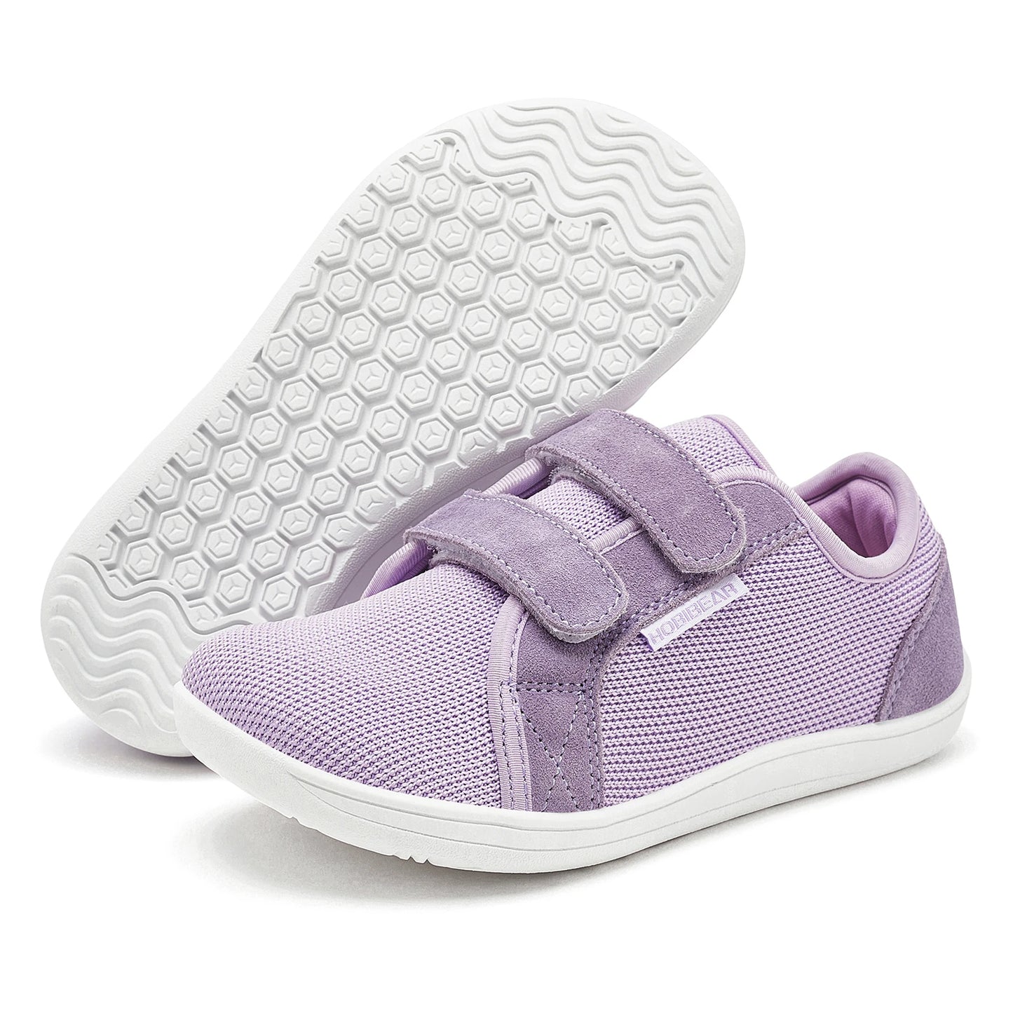HOBIBEAR Kids Mesh Barefoot Shoes Little/Big/Kid Wide Toe Minimalist Sneakers Lightweight Hook Loop Breathable Casual Shoes