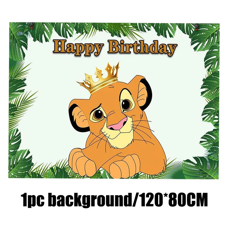 Disney The Lion King Birthday Party Decoration New Plates Cups Napinks Tablecloth King Lion Birthday Balloon Party Favor Balloon