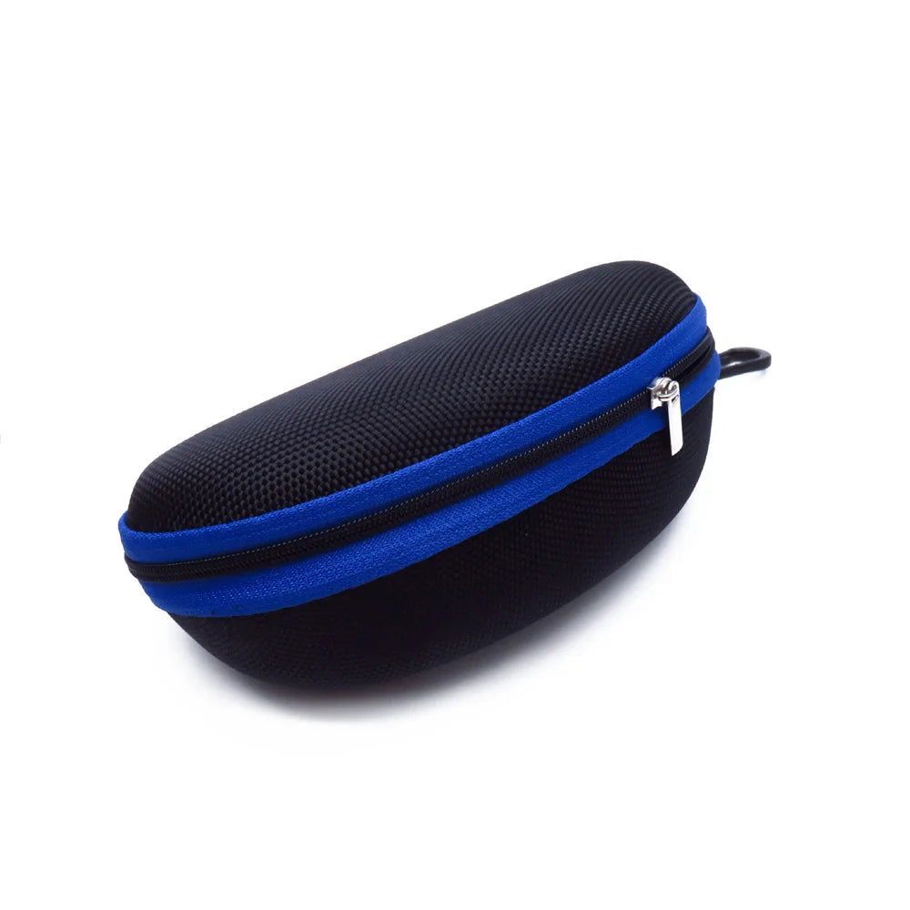 Portable EVA Glasses Case with Carabiner Hook Colorful Sunglasses Hard Case Zipper Eyeglasses Protector Box Holder New 2024