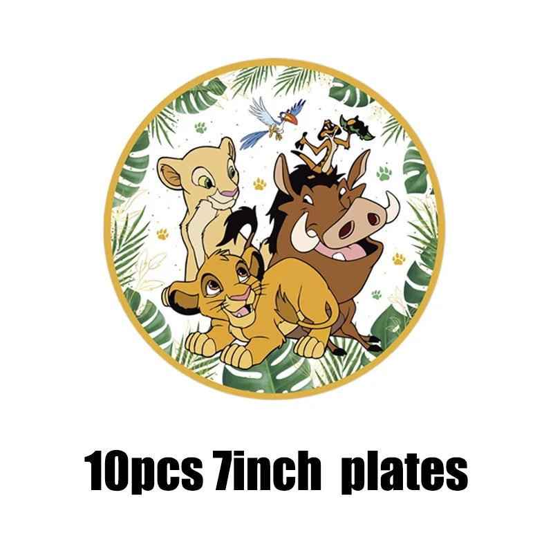 Disney The Lion King Birthday Party Decoration New Plates Cups Napinks Tablecloth King Lion Birthday Balloon Party Favor Balloon
