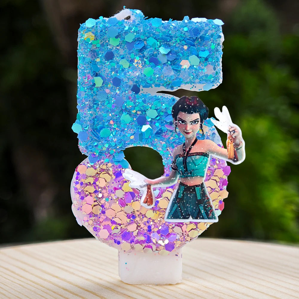 New Kpop Demon Hunters Theme Candle Number 0-9 Birthday Party Cake Decoration Cartoon Baby Shower Supplies Kids Gifts