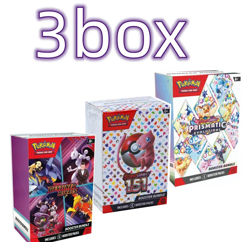 Pokemon Card v10 Booster bundle Destined Rivals Prismatic Evolutions Scarlet Violet 151 English ME01 Booster Cards Toys Gifts