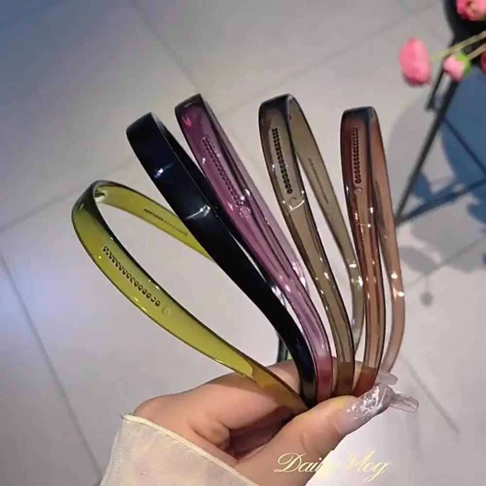 New Trendy Sunglasses Frame Shape Acrylic Hairbands For Women Toothed Headband Anti-slip Hair Hoop Fashion Hair Accessories