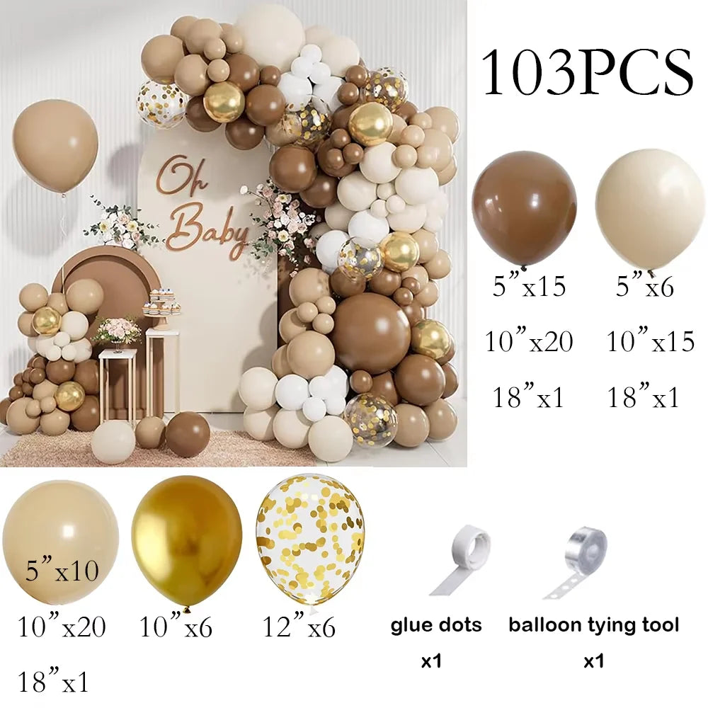 Nude White Sand Balloons Arch Kit Skin Gold Balloon Garland Kids Birthday Party Baby Shower Wedding Graduation Decoration Globos