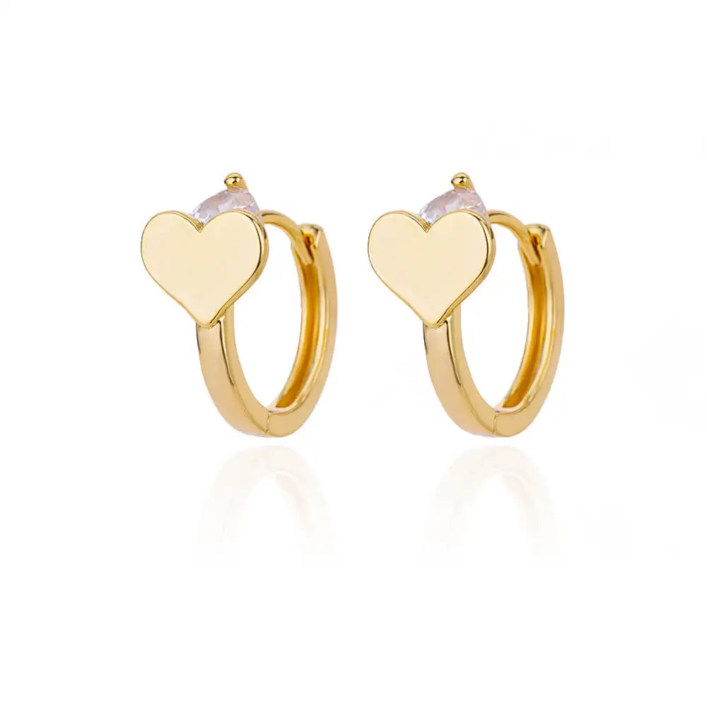 Simple Heart Drop Earrings For Women Stainless Steel Brand Fashion Ear Cuff Piercing Dangle Earring Jewelry Gifts Bijoux Femme