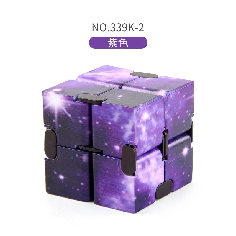 9 Style Fidget Sensory Cube Toys Starry Sky Infinity Square Stress Relief Cube Fingertip Toys for Children Adult